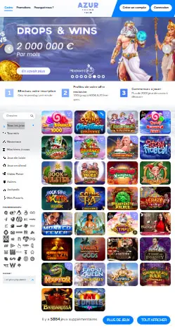 l'application et interface RA CASINO